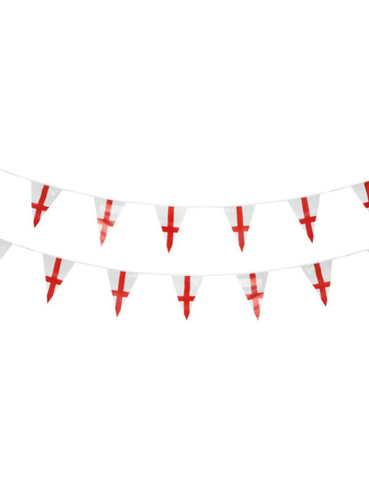 England Flag Triangle Bunting, Plastic