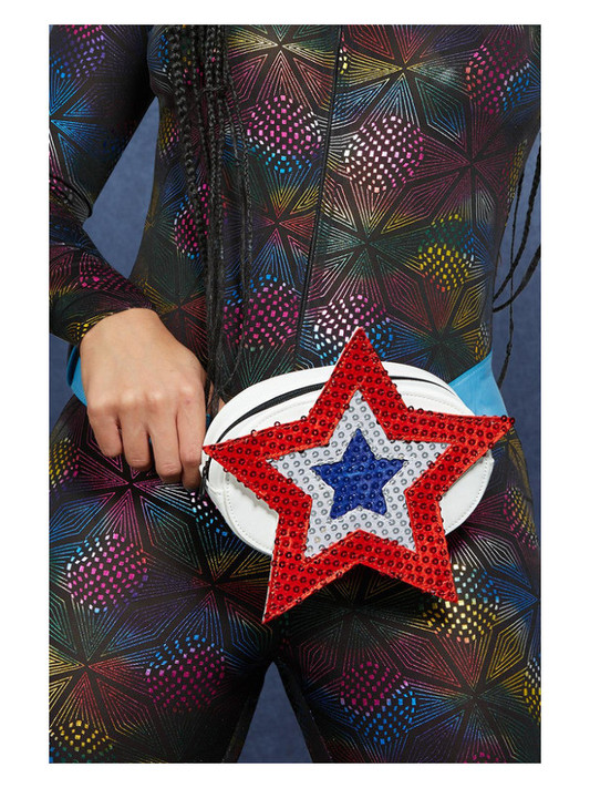 Fever Americana Sequin Star Bum Bag, Blue