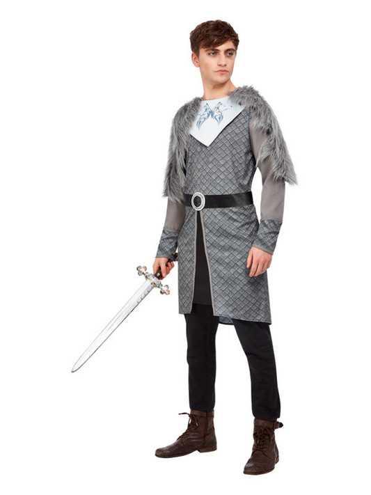 Winter Warrior King Costume, Grey