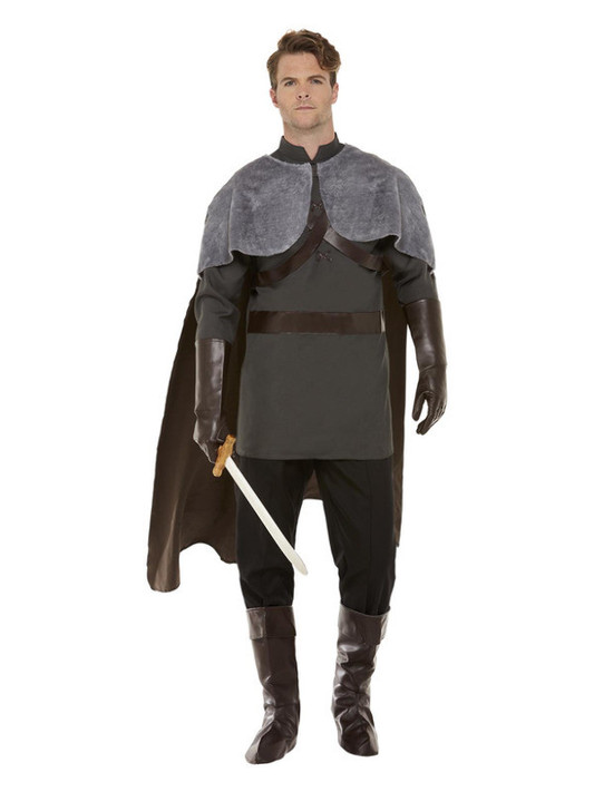Deluxe Medieval Lord Costume, Grey, Adult