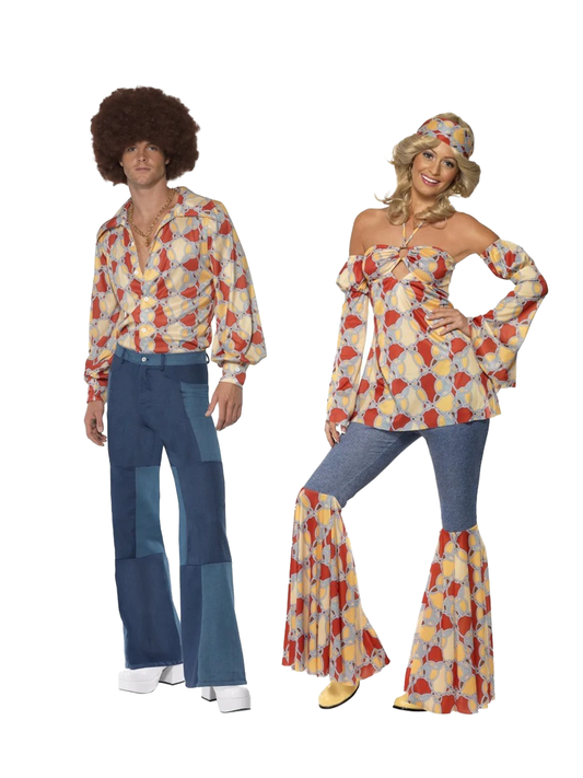 Vintage Hippie Couples Costume