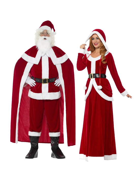 Deluxe Mr and Mrs Claus Couples Costume