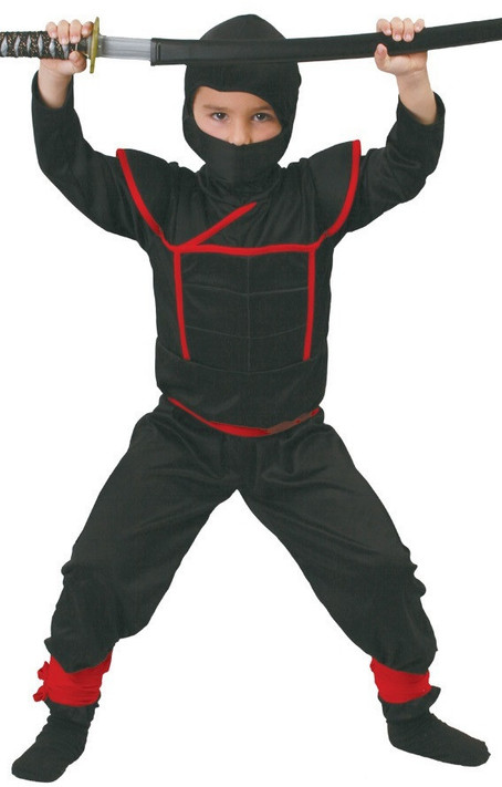 Boys Ninja Warrior Fancy Dress Costume