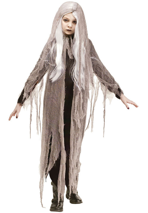 Girls Gauze Ghost Fancy Dress Costume