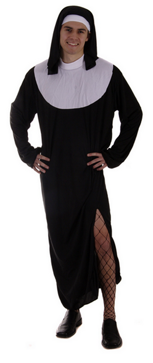 Mens Nun Fancy Dress Costume