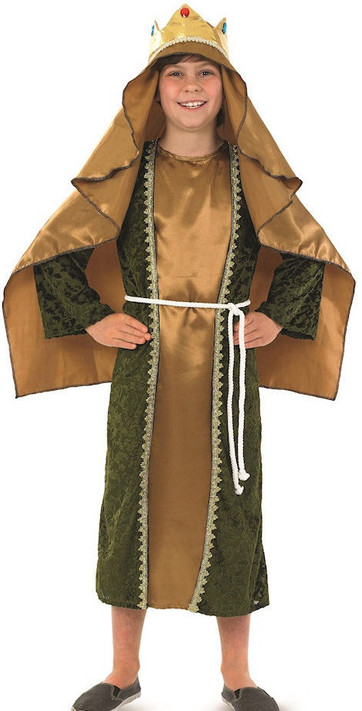 Boys Gold Wise Man Fancy Dress Costume