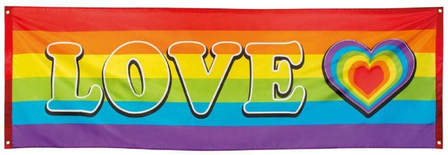 Large Rainbow Love Banner