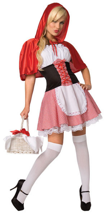 Ladies Sexy Red Riding Hood Fancy Dress Costume 2