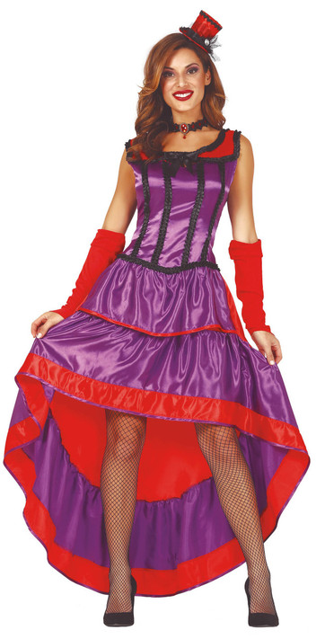 Ladies Western Saloon Girl Fancy Dress Costume