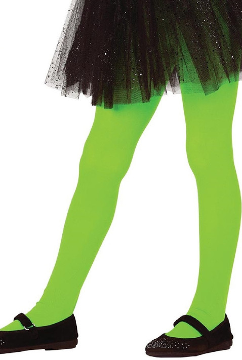 Girls Green Fancy Dress Tights 1