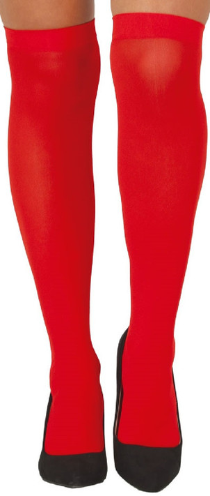 Ladies Solid Red Stockings