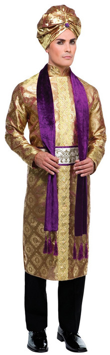 Mens Indian Prince Fancy Dress Costume