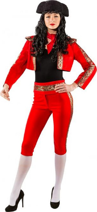 Ladies Deluxe Red Matador Fancy Dress Costume