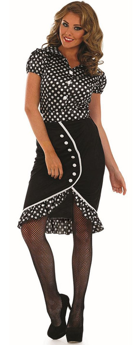 Ladies 1940s Pin Up Fancy Dress Costume
