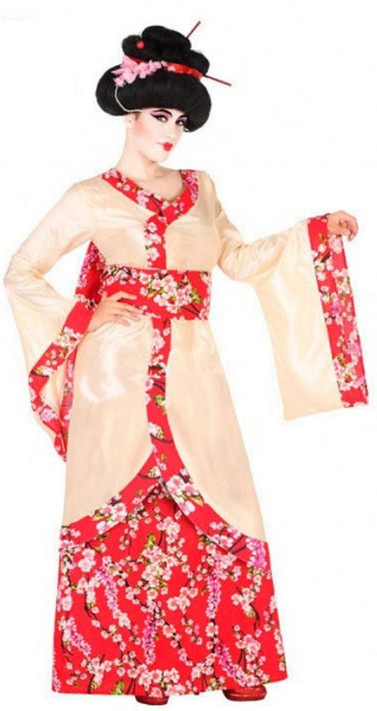 Ladies Floral Geisha Fancy Dress Costume
