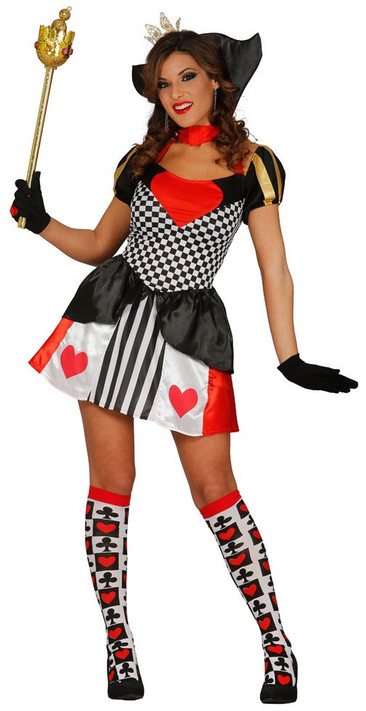 Ladies Queen of Hearts Fancy Dress Costume 3