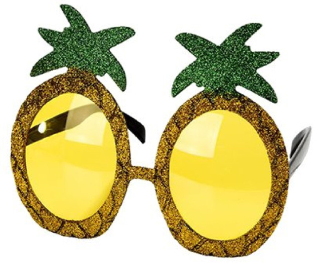 Adults Glittery Pineapple Fancy Dress Glasses