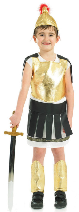 Boys Roman Warrior Fancy Dress Costume