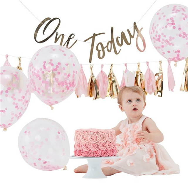 Pastel Pink 1st Birthday Cake Smash Kit