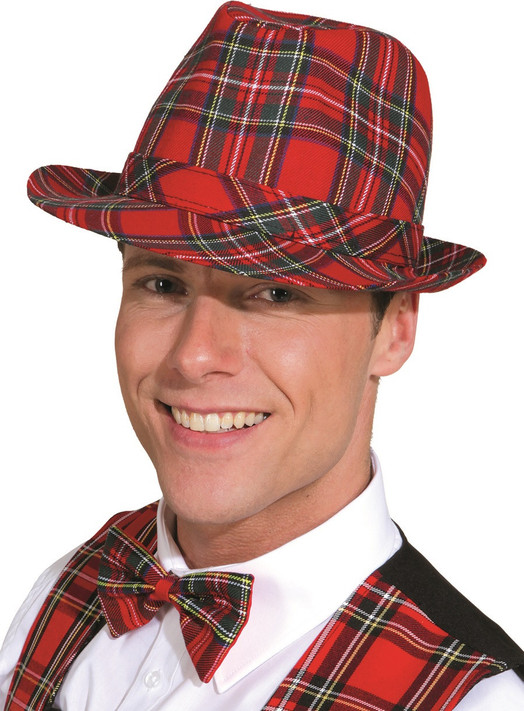 Adults Tartan Trilby Hat Accessorie