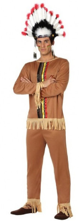 Mens Native Indian Fancy Dress Costume 1