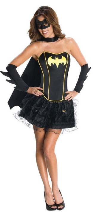 Ladies Batgirl Corset Tutu Fancy Dress Costume