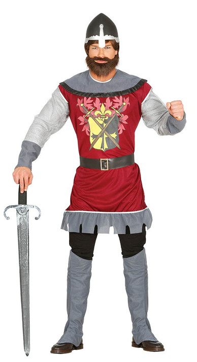 Mens Brave Knight Fancy Dress Costume