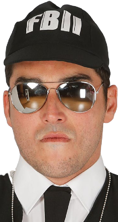 Mens Mirrored Aviator Fancy Dress Glasses