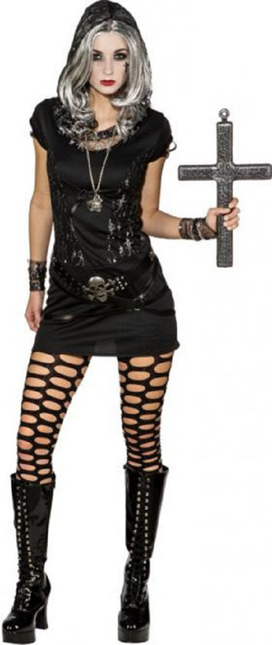 Ladies Sexy Skeleton Mistress Fancy Dress Costume