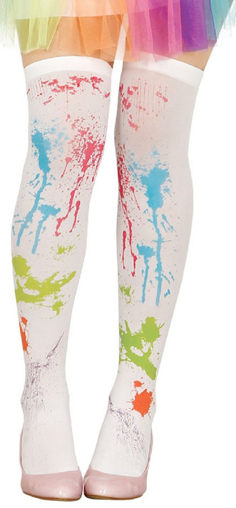 Ladies Paint Splatter Stockings