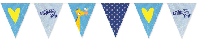 Baby Boys Christening Party Bunting