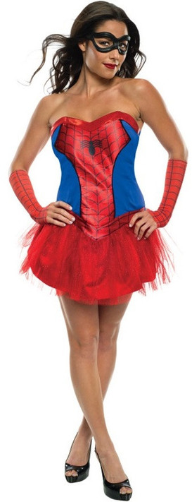 Ladies Spidergirl Tutu Fancy Dress Costume