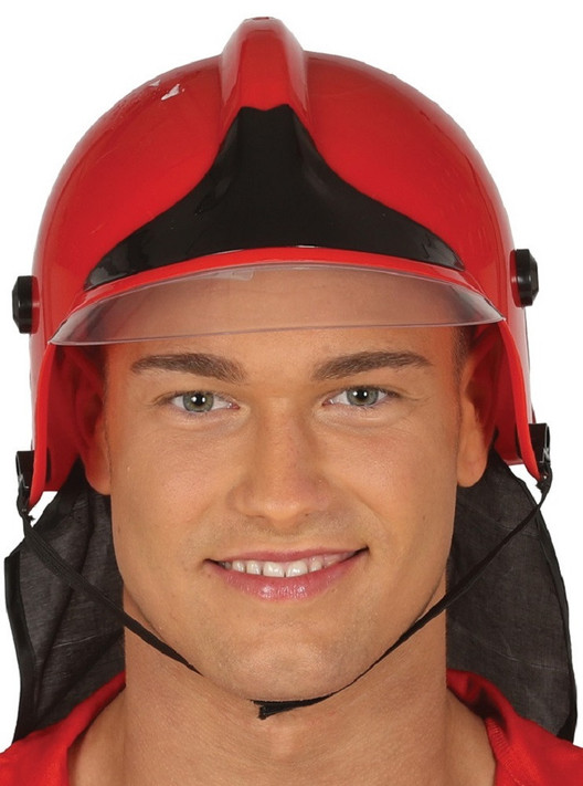 Adult Firefighter Fancy Dress Helmet