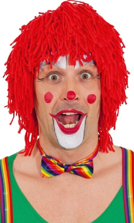 Adults Red Mop Clown Wig