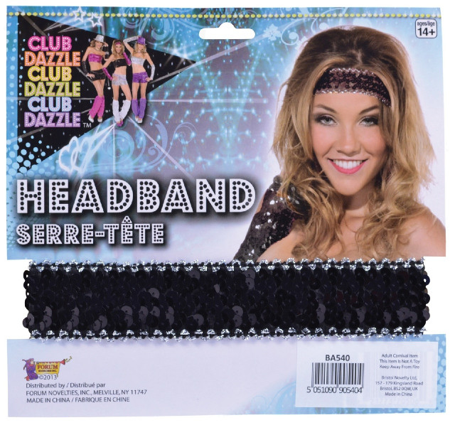 Ladies Sequin Disco Fancy Dress Headband