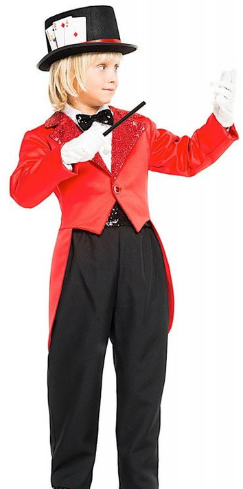 Child's Deluxe Magician Fancy Dress Costume