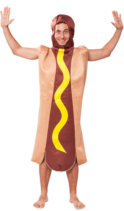 Mens Hot Dog Fancy Dress Costume