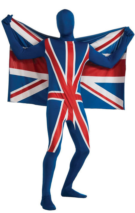 Mens Union Jack 2nd Skin Fancy Dress Costume