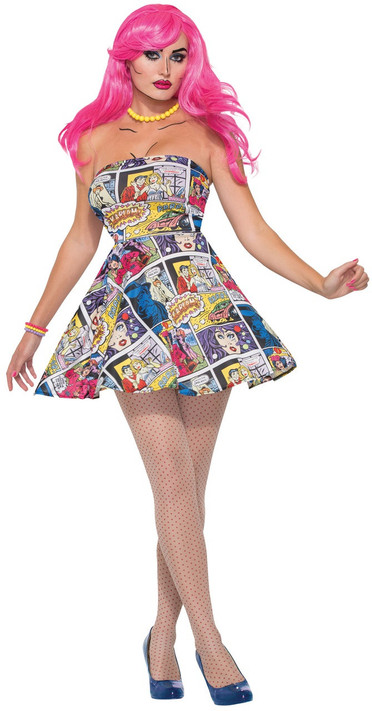 Ladies Pop Art Fancy Dress Costume