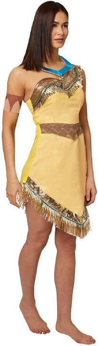 Ladies Disney Pocahontas Fancy Dress Costume