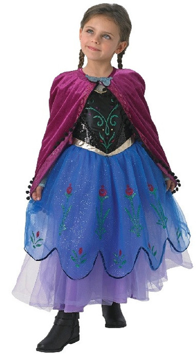 Girls Premium Deluxe Anna Fancy Dress Costume