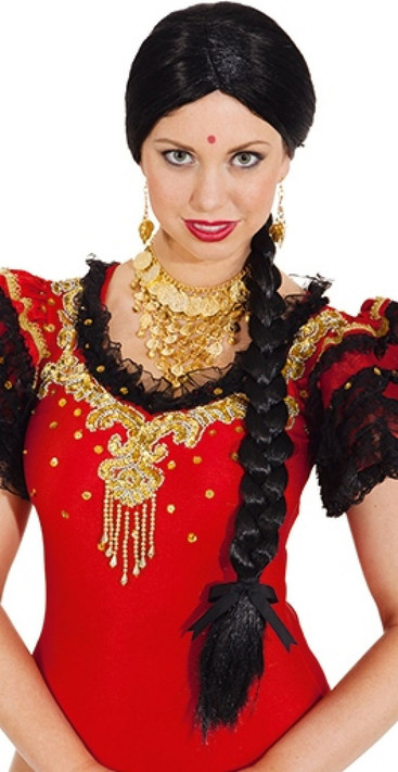 Ladies Long Braided Bollywood Wig