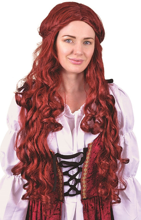 Ladies Red Lady Fancy Dress Wig