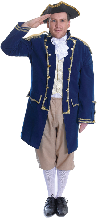 Mens Admiral Fancy Dress Costume