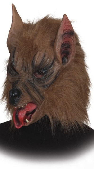 Adults Brown Werewolf Fancy Dress Mask