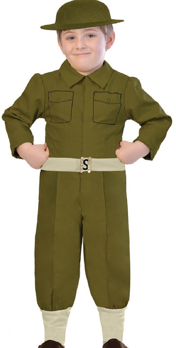Boys WW1 Soldier Fancy Dress Costume