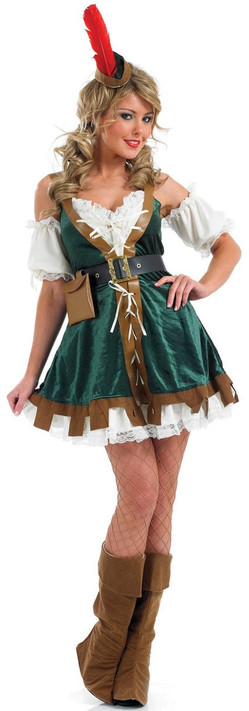 Ladies Sexy Robin Hood Fancy Dress Costume