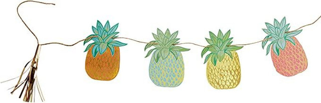 Talking Tables Tropical Fiesta Pineapple Hanging Garland for Birthday, BBQ and Summer Party, Multicolour (3m)