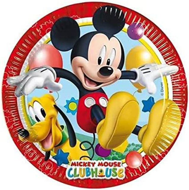 8 Mickey Mouse paper plates