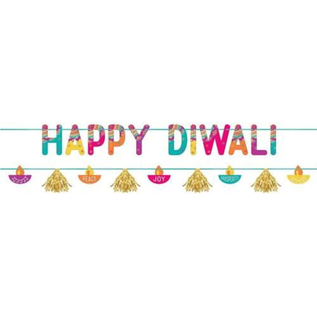Diwali Festival Rangoli Pattern Letter Banner & Hanging Decorations Kit